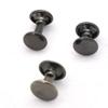 50 Sets Gun Metal Double Cap Rivets Gun Metal Leather Rivets Use for Rapid Rivets Leather Craft Repair Leather Clothing and Crafts (14mm) view 3
