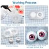 WANDIC Doll Eyes Molds, 18 Pieces Different Size of Eyeball Dome Silicone Molds Eyeball Casting Mold Pupil Eye Clear Silicone Mold for DIY Craft view 4
