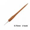 YYDS Rat-tail Crochet Hook Bamboo Handle Hook Crochet Hook Hair Dreadlocks Weaving Needle Wig Making Tools For Dreadlock(0.75mm 1 hook) view 2