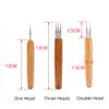 YYDS Rat-tail Crochet Hook Bamboo Handle Hook Crochet Hook Hair Dreadlocks Weaving Needle Wig Making Tools For Dreadlock(0.75mm 1 hook) view 3