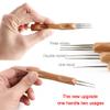 YYDS Rat-tail Crochet Hook Bamboo Handle Hook Crochet Hook Hair Dreadlocks Weaving Needle Wig Making Tools For Dreadlock(0.75mm 1 hook) view 4