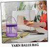 Wakauto 2pcs Portable Yarn Storage Bag Mesh Handbag for Crochet Knitting Embroidery for Organizing and Sewing Tools Travel-Friendly Design view 3