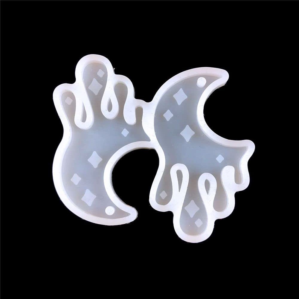 Joour Mushroom Heart Resin Silicone Mould Blooding Earrings UV Epoxy Resin Mold Pendant Molds Handmade Jewelry Making Tools(A)