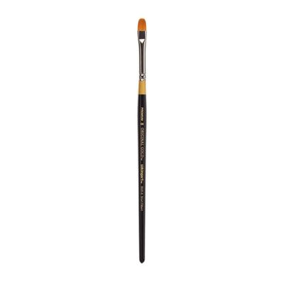 KINGART Premium Original Gold 9510-8 Short Filbert Series Artist Brush, Golden Taklon Synthetic Hair, Short Handle, for Acrylic, Watercolor, Oil and Gouache Painting, Size 8