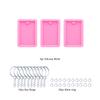 AMZTOART 3pc Shiny Rectangle with Hole Resin Silicone Keychain Mould Art DIY Handmade Charms Mold with 10PC Key Ring(DY0575+DY0575+DY0575) view 2