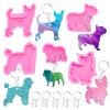 65Pcs Epoxy Resin Molds Kit - 5pcs Dog Shape Silicone Molds for Resin, Epoxy Resin Casting Molds, Resin Keychain Molds, Keychains, Jump Ring for DIY Keychain Pendant Pet Tag view 1