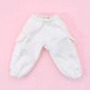 niannyyhouse T-Shirt + Pants 2-Piece Set Camouflage Overalls Solid Color T-Shirt 1/12 BJD OB11 Doll 4.3 inches (11 cm) Body Figure Accessory (White) view 4