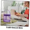 2pcs Yarn Storage Bag Portable Knitting Tote Organizer Zipper Closure for Crochet Yarn and Accessories Mesh Design for view 3