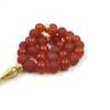 Tasbih Natural Red Agate with Matte red Agate Misbaha Muslim Gift Accessories on Hand (8mm x 66 Beads) view 4