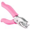 Single Hole Punch Metal Pink, 1/4 Hole Puncher with Soft Grip Handles for Paper and Crafts Round Circle Shape, for Kids and Adults, Also Available in Green, Blue, Red, Purple, Grey, 1 Pc by Enday view 1