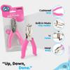 Single Hole Punch Metal Pink, 1/4 Hole Puncher with Soft Grip Handles for Paper and Crafts Round Circle Shape, for Kids and Adults, Also Available in Green, Blue, Red, Purple, Grey, 1 Pc by Enday view 3