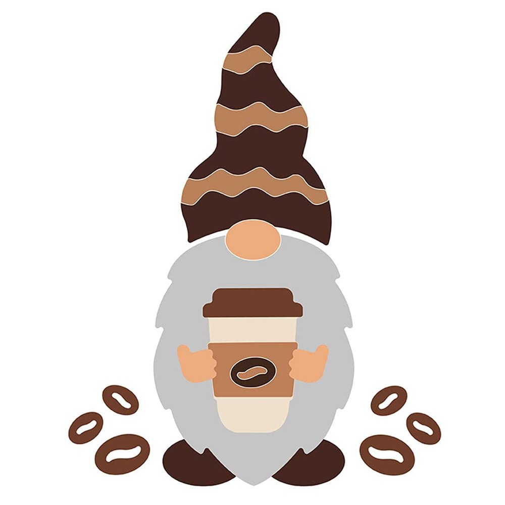 Coffee Gnome Metal Die Cuts, Cutting Dies for Card Making Clearance, Embossing Dies for Scrapbooking, DIY Album Paper Cards Decoration
