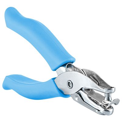 Enday Single Hole Punch Blue 1/4" Hole Puncher Single with Soft Grid Handles, Circle Shape Paper Punch, Hole Puncher for Crafts in Home, Office, Classroom Kids and Adults