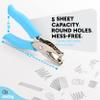 Enday Single Hole Punch Blue 1/4" Hole Puncher Single with Soft Grid Handles, Circle Shape Paper Punch, Hole Puncher for Crafts in Home, Office, Classroom Kids and Adults view 4