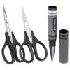 FriHobby RC Body Reamer Hole Puncher 0-14mm, Curved Scissors & Straight Scissors Combo Repair Tools Set for RC Car Quadcopter Body Shell Body Mounts Lexan Plastic Trimming Cutting, (Black) view 1