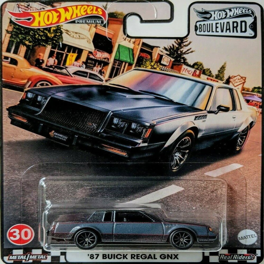 DieCast Hot Wheels '87 Regal GNX, Boulevard Series #30 (Premium 1:64 Scale) Gray