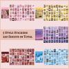 450 Pieces Washi Sticker Set, 9 Set Scrapbooking Diary Planner Album Diary Notebook, Scrapbooking Sticker Journaling Supplies for DIY Arts and Crafts Card Making Laptop Decoration view 3