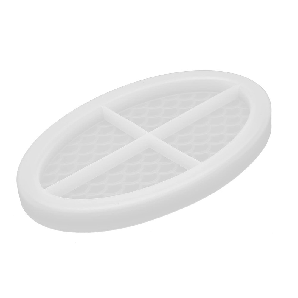 Resin Silicone Mold,Resin Tray Molds Fish Scale Shape Design Easily Demold Repeated Use Soft DIY Resin Tray Molds for Jewelry Storage Dishes