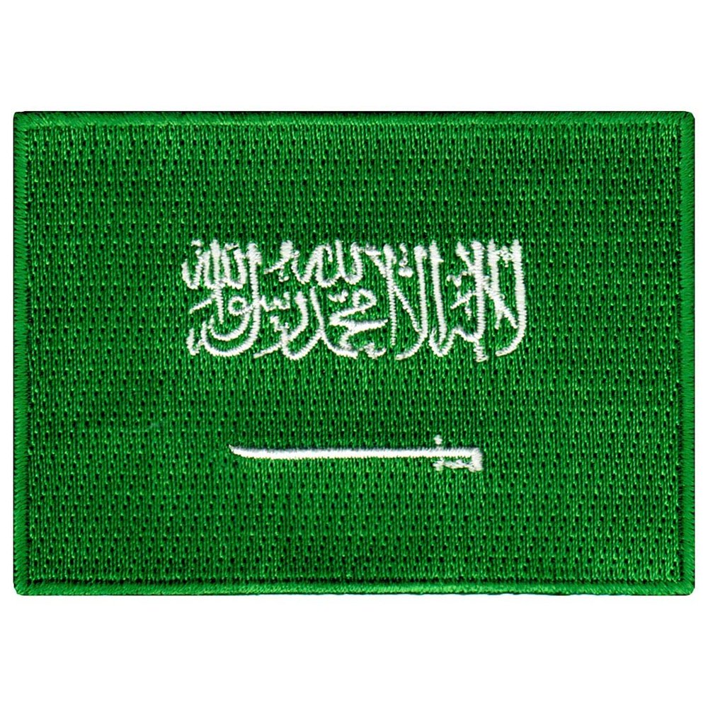 Cypress Collectibles - Saudi Arabia Flag Patch - Premium Embroidered Appliqu - Middle Eastern Country Velcro-Brand Fasteners Patches - Dimensions: 3.5" x 2.5"