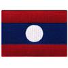 Cypress Collectibles - Laos Flag Patch - Premium Embroidered Appliqu - Asian Country Velcro-Brand Fasteners Patches - Dimensions: 3.5" x 2.5" view 1