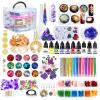 JILLSKY Resin Kit - Complete Resin Kits and Molds Set, 125pcs Resin Jewelry Making Kit for Beginners with Sphere, Pyramid, Crystal Molds & Epoxy Supplies for DIY Crafts view 1