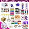 JILLSKY Resin Kit - Complete Resin Kits and Molds Set, 125pcs Resin Jewelry Making Kit for Beginners with Sphere, Pyramid, Crystal Molds & Epoxy Supplies for DIY Crafts view 3