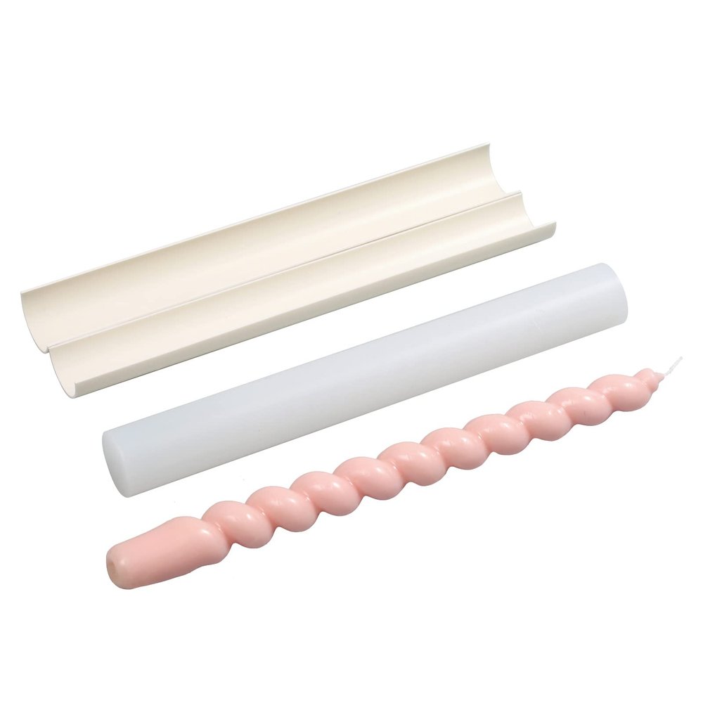 Nicole Spiral Candle Molds DIY Twisted Long Candle Mould for Candle Making Silicone - 11.6" Heigh Aromatherapy Candle