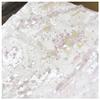 Tulle Lace Fabric 1 Meter Ivory Mesh Pink Sequins Embroidered Bridal Wedding Dress Sewing 130CM 51" Wide L24A19 view 3