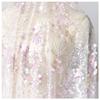 Tulle Lace Fabric 1 Meter Ivory Mesh Pink Sequins Embroidered Bridal Wedding Dress Sewing 130CM 51" Wide L24A19 view 4