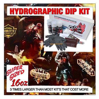 Hydrographic Dip Kit Battleground War 16oz dip demon Hydro dip Dipping
