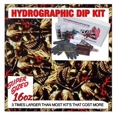Hydrographic Dip Kit Jewel Skulls 16oz dip demon Hydro dip Dipping