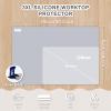 36.2" x 24" Extra Large Silicone Mat for Epoxy Resin, Nonstick Silicon Mats for Crafts Jewelry Casting, Non-Slip Kitchen Table Placemats for Countertop Protector Heat Resistant by Foepoge, Grey view 2