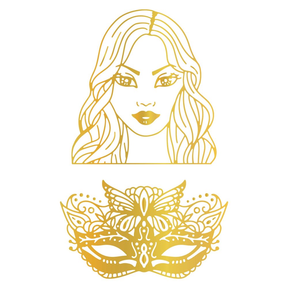 GLOBLELAND 2Pcs woman and cover Hot Foil Plate Party Style for DIY Foil Paper Embossing Scrapbooking Decor Greeting Cards Making Christmas Wedding Birthday Thanksgiving Invitation,Matte Platinum