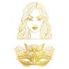 GLOBLELAND 2Pcs woman and cover Hot Foil Plate Party Style for DIY Foil Paper Embossing Scrapbooking Decor Greeting Cards Making Christmas Wedding Birthday Thanksgiving Invitation,Matte Platinum view 1