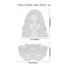 GLOBLELAND 2Pcs woman and cover Hot Foil Plate Party Style for DIY Foil Paper Embossing Scrapbooking Decor Greeting Cards Making Christmas Wedding Birthday Thanksgiving Invitation,Matte Platinum view 2