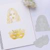 GLOBLELAND 2Pcs woman and cover Hot Foil Plate Party Style for DIY Foil Paper Embossing Scrapbooking Decor Greeting Cards Making Christmas Wedding Birthday Thanksgiving Invitation,Matte Platinum view 4