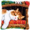 Vervaco Latch Hook Cushion Set Outlined, Cotton Acrylic, Multicoloured, 40x40cm view 1