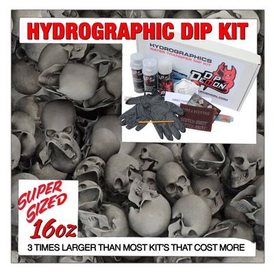 Hydrographic Dip Kit 3D Skulls 16oz dip demon Hydro dip Dipping