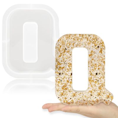 Gartful 7 Inch Large Letter Molds for Resin, 3D Q Capital Alphabet Epoxy Resin Mold, A to Z Thick Resin Letter Molds for Making Letters, Word Sign Art, DIY Crafts, Making Cake, Party Home Decor