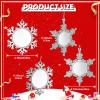 Snowflake Sublimation Christmas Ornaments Blanks Bulk, Metal DIY Craft Sublimation Ornament Blanks Christmas Hanging Decor Pendant Heat Press Decor for Xmas Party DIY Home, 2 Styles(12 Pieces) view 2