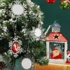 Snowflake Sublimation Christmas Ornaments Blanks Bulk, Metal DIY Craft Sublimation Ornament Blanks Christmas Hanging Decor Pendant Heat Press Decor for Xmas Party DIY Home, 2 Styles(12 Pieces) view 4