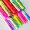 10 Pieces A4 Holographic Clear PVC Fabric Iridescent Transparent Vinyl Mirrored Foil Laser Crafts Fabric for Sewing Crafts DIY Bows Jewlery Making, 30X21CM view 1