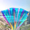 10 Pieces A4 Holographic Clear PVC Fabric Iridescent Transparent Vinyl Mirrored Foil Laser Crafts Fabric for Sewing Crafts DIY Bows Jewlery Making, 30X21CM view 3