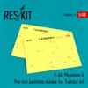Reskit RSM48-0019 - 1/48 F-4B Phantom II Pre-Cut Painting Masks for Tamiya kit view 2