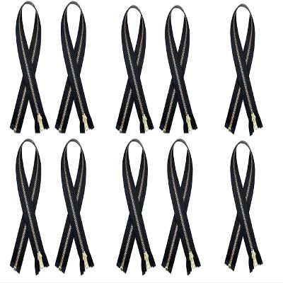 #5 Brass Black YKK Medium Weight Jacket Separating Zipper - Choose Your Length - Color: Black - Made in The United States (10 Zippers Per Pack) (Brass - 36" Inches)