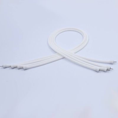 4 Pcs Jewelry DIY Silicone Rubber Cord Stretch Wire Stud Pin for Necklace 18" Multicolor for Select (#16 White)