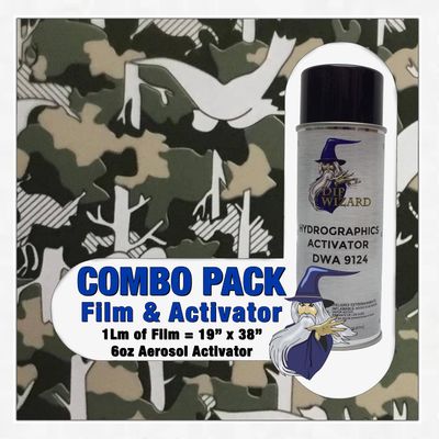 Hydrographic Film Animal Cracker Camo Activator Combo 6oz dip Wizard Hydro dip Dipping