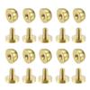 uxcell 10x6mm Round Studs Rivet Purse Handbag Feet Spike Brass Leather Craft Screw Back Rivets DIY 10 Sets view 1