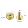 uxcell 10x6mm Round Studs Rivet Purse Handbag Feet Spike Brass Leather Craft Screw Back Rivets DIY 10 Sets view 2