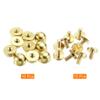 uxcell 10x6mm Round Studs Rivet Purse Handbag Feet Spike Brass Leather Craft Screw Back Rivets DIY 10 Sets view 3